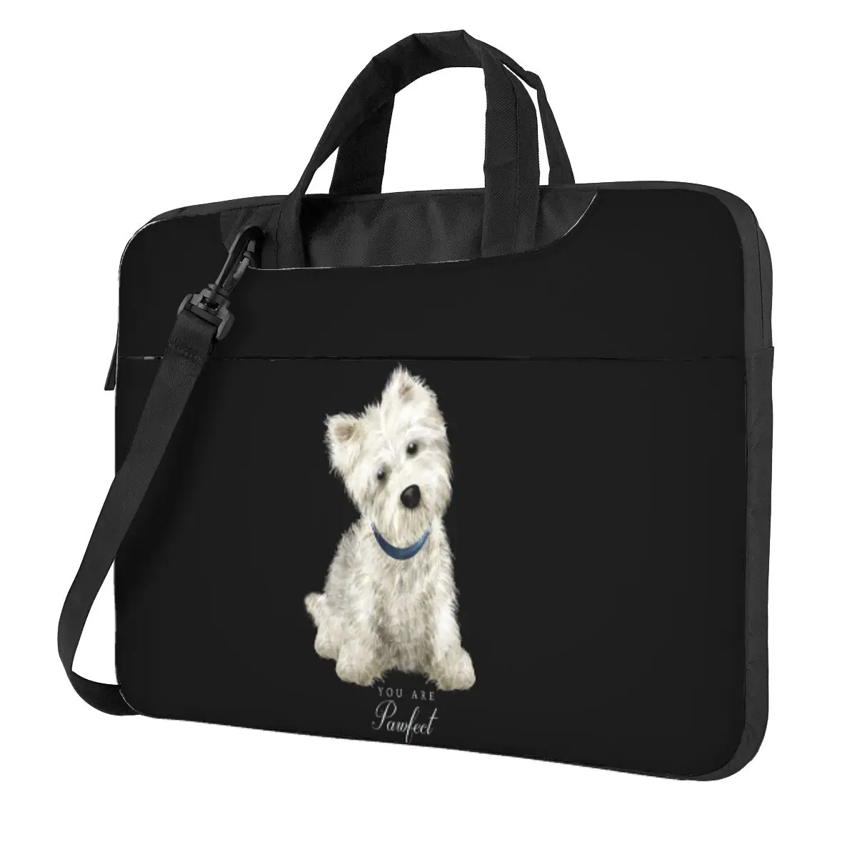

Pawfect Lovely Westie Crossbody Laptop Bag Case Computer Bag Resistant Protective Notebook Pouch for Macbook Pro Lenovo