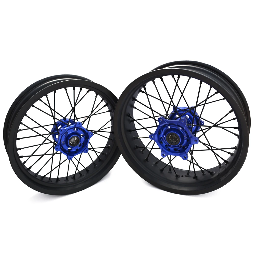 

17 inch SX250F SX450F aluminum alloy anodized Motorcycle Spoke supermoto Wheels sets for KTMS