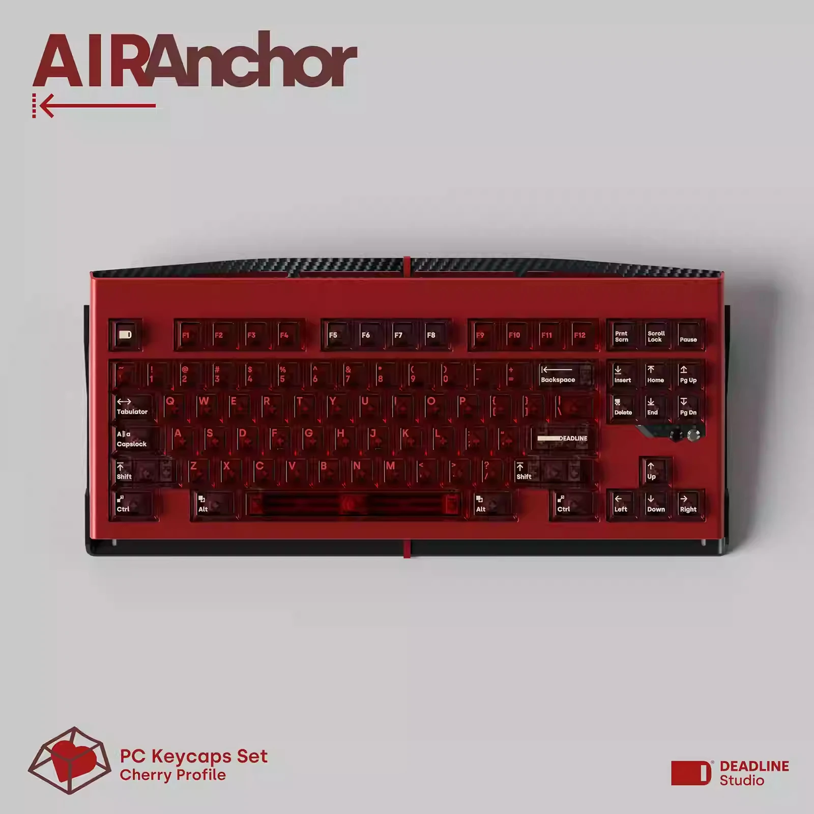 Tenggat AirAnchor mekanik Keyboard Keycaps merah transparan Keycap Mac Kit DDL kustom tombol topi Set untuk PC Gamer aksesoris