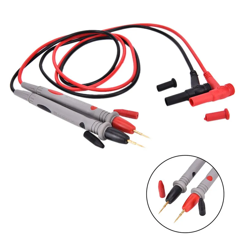 (Ce14)2Pcs/Set IC SMD Universal Digital Multimeter Needles Multi Meter Test Lead Pin Needle Super Tip Probe Wire Pen Cable