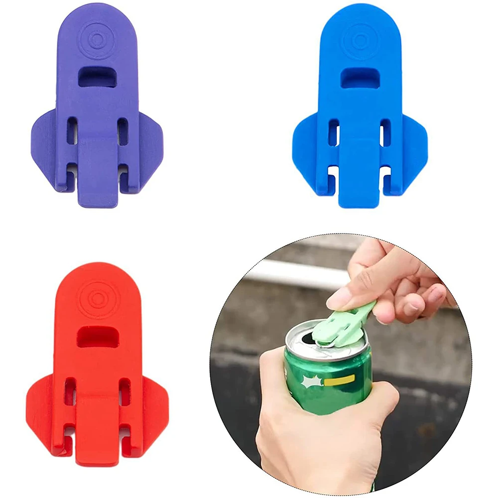 

6 Color Portable Reusable Bottle Opener Easy Can Opener Sealed Drink Beer Cola Multifunction Opener Lid Remover for Home Camping