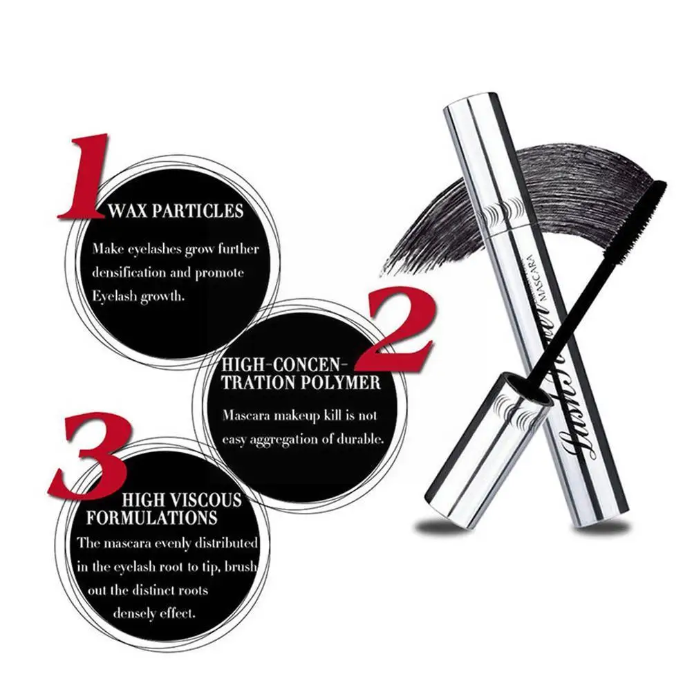 3d Zijden Vezel Mascara Verlenging Waterdichte Langdurige Lange Verlenging Wimpers Mascara Maken Dikke Curling W2f2