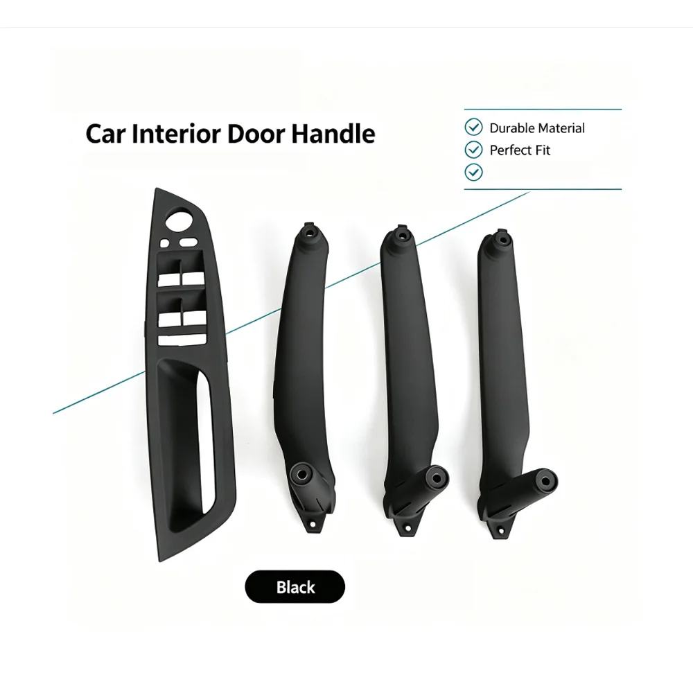 Upgraded LHD RHD Car Interior Door Pull Handle Inner Armrest Panel Cover Replacement For BMW X5 X6 E70 E71 E72 2007-2013
