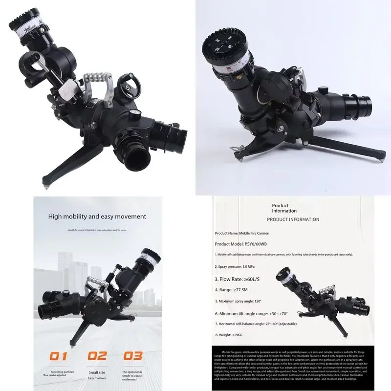 2026 Factory Attack Portable Aluminum Alloy Fire Foam/Water Fire Cannon for Class a Wildfires
