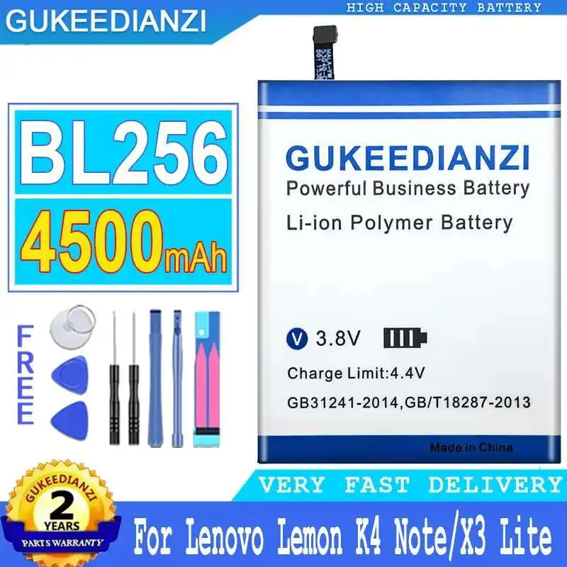 

For Lenovo Lemon K4 Note K4note X3 Lite K51c78 A7010 High Performance Mobile Phone Battery BL256 4500Mah High-Efficiency