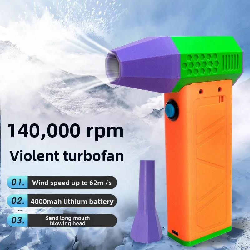 Handheld High-Speed Turbo Air Gun - Brushless Ducted Turbine Fan Powerful Blower