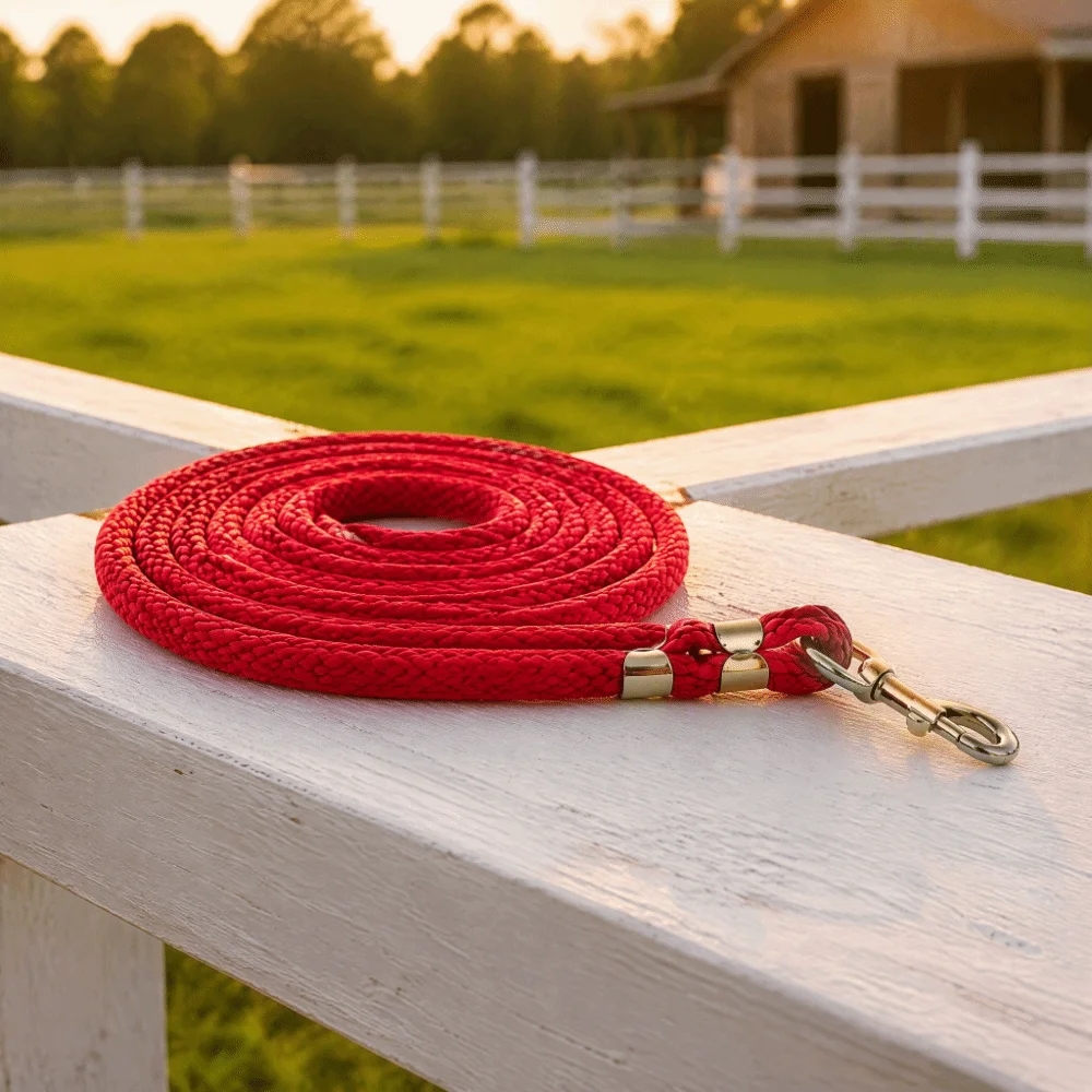 PP Horse Lunge Line Heavy Duty High Tensile Horse Lunge Rope With Snap Hook Thickened Rope Horse Training Rope Large Horses