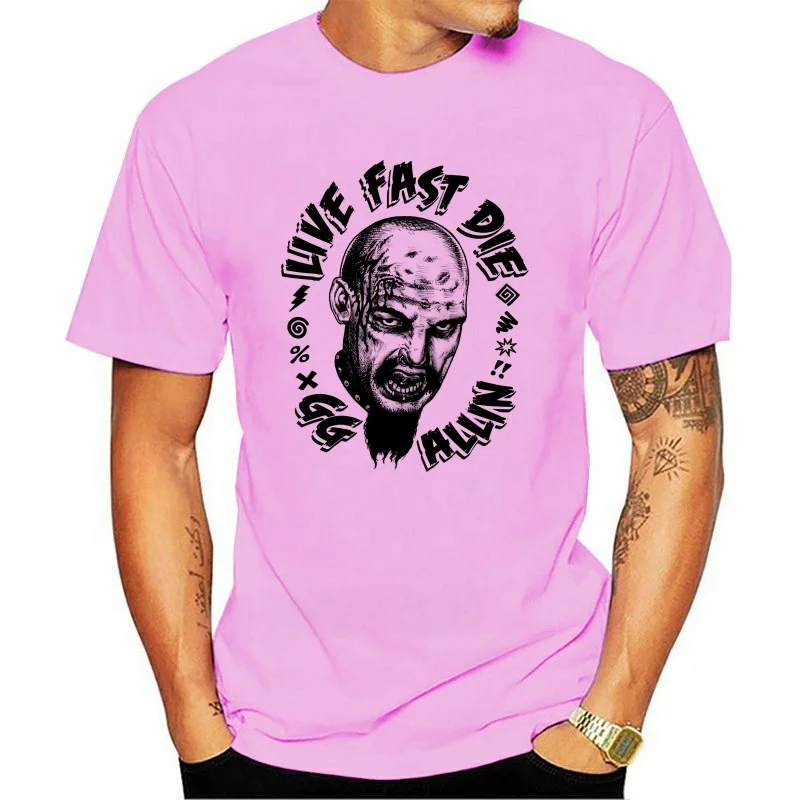 Mens clothing  Live Fast Die GG Allin  T Shirt Women Mens Short Sleeve Size S-4XL B229