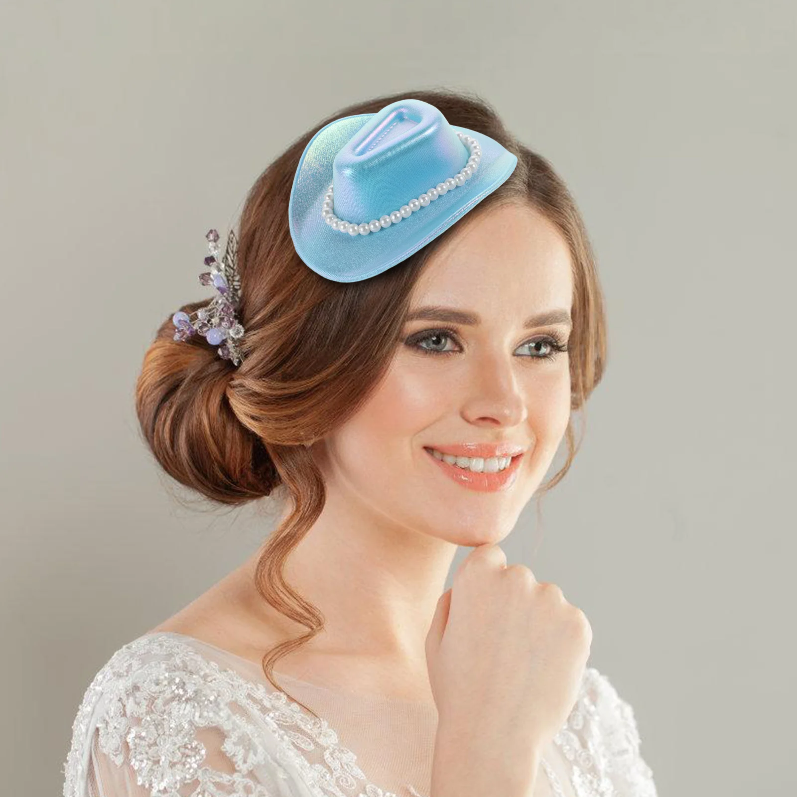

3 Pcs Mini Cowboy Hat Decoration Hair Clip Hats for s Cosplay Cap Hairpins Decorative Girls Clips Plastic Cowgirl Miss