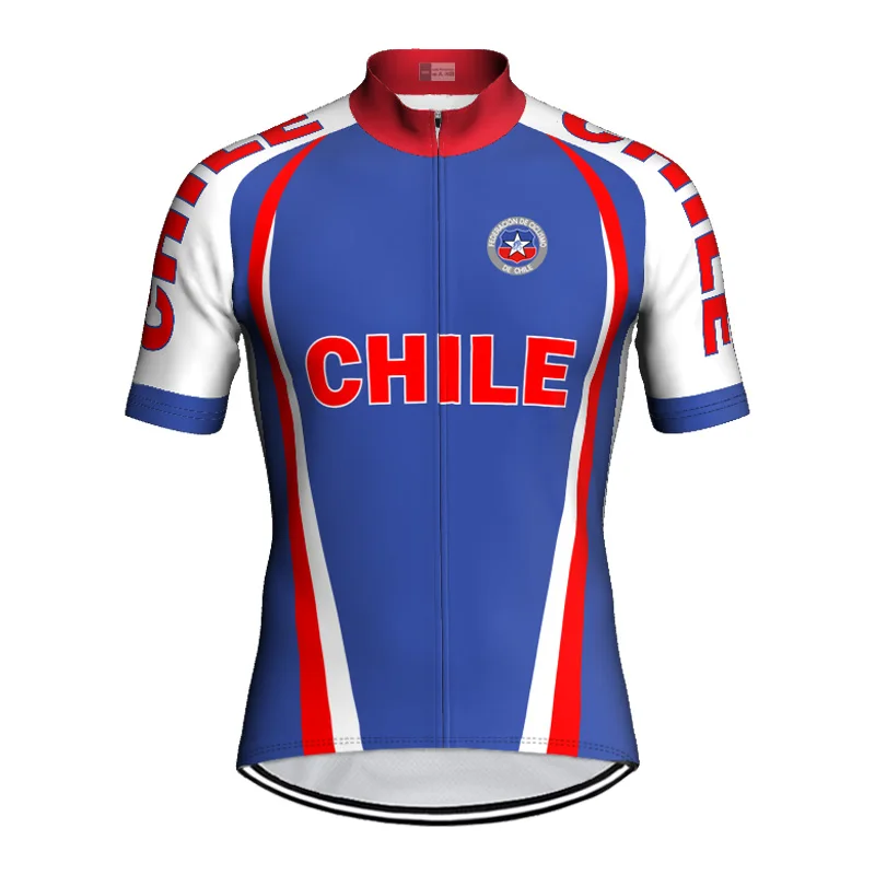 Chile Cycling Jersey, Chile, Chilean Short Sleeve Sweater, Cycling Wear, Road Bike Clothes, Downhill Top, Bicycle Jersey, Cool