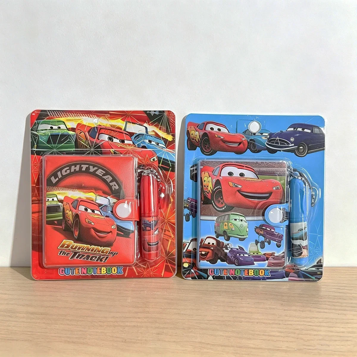 Disney Cars Cartoon Stationery Set, Mini Notebook & Ballpoint Pen Combo, Student Gift Stationery