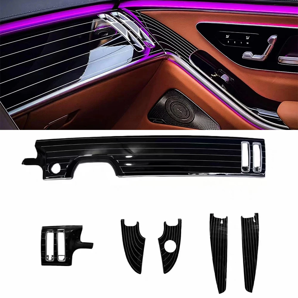 Piano Interior Panel 6-Piece Set  S-Class For benz W223 Direct Fit Easy Installation ABS Material Anti-Scratch Luxury Upgrade