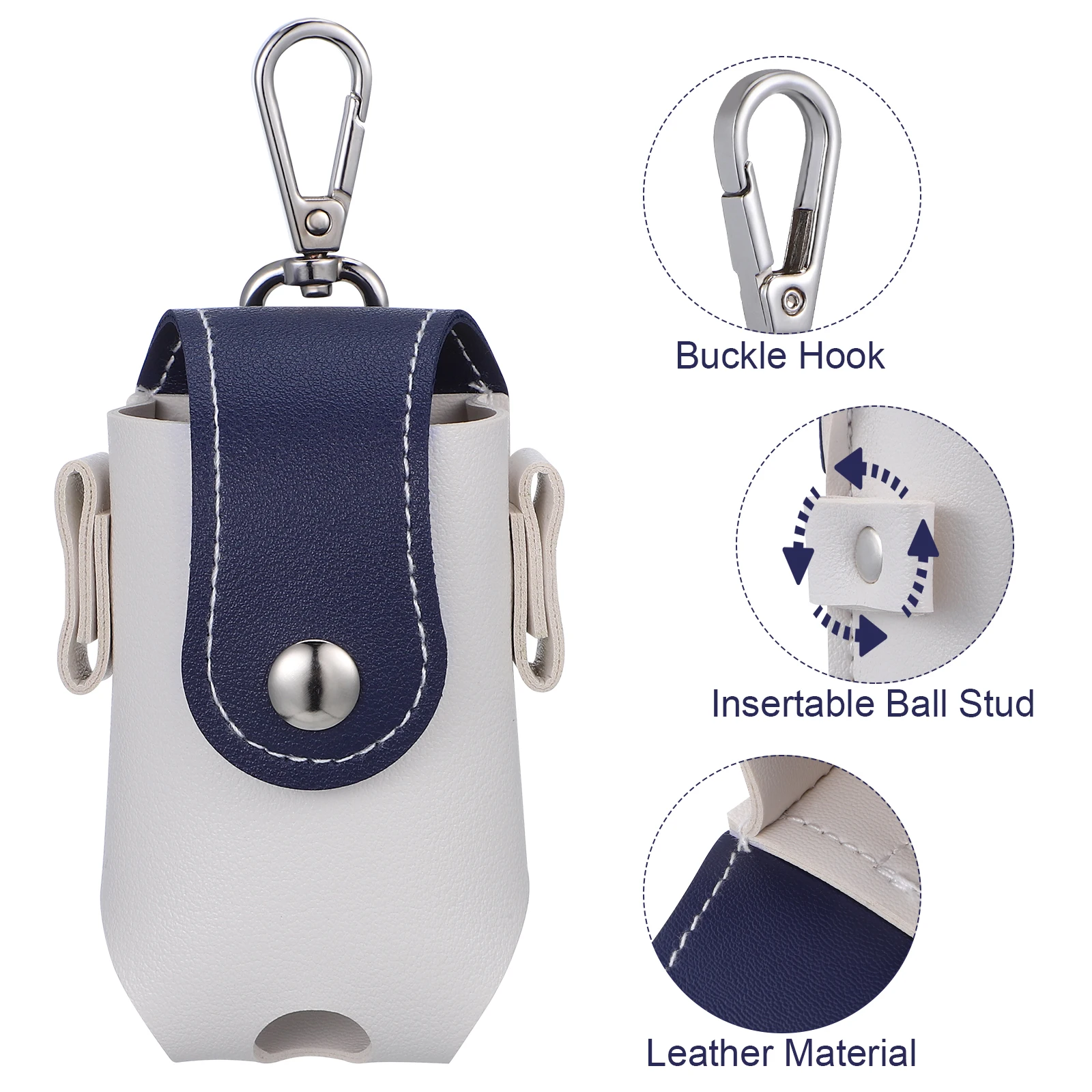 

2pcs Golf Ball Bag Nail Case Pouch Outdoor Sports Storage Golfs Tee Reusable Small Holder Practical Durable