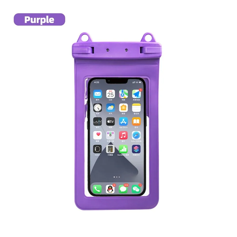 جديد ABS + PVC حقيبة الهاتف مقاوم للماء هوك مزدوج ارتداء قطري حقيبة مقاومة للماء مقاوم للماء جراب هاتف السباحة