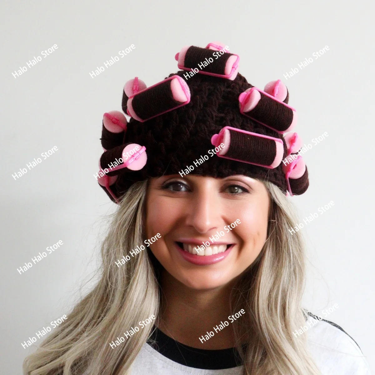 

Новая шапка для завивки для взрослых, забавная шапка для завивки, осенне-зимняя теплая милая шерстяная шапка