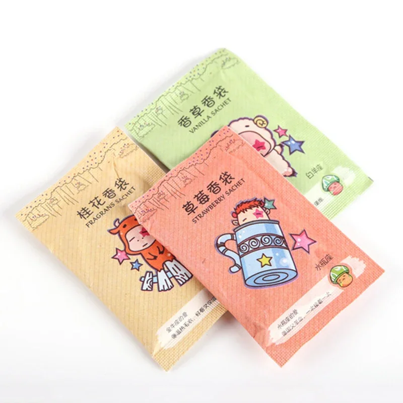 12pcs Fragrance Sachets Freshener Bag Natural Aromatherapy Random Taste Incense Wardrobe-Cupboard AirFlavor Scent Lemon Rose