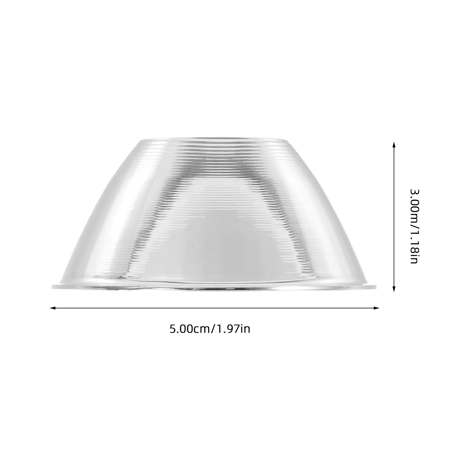 2Pcs Flashlight Reflector Cup Accessory Replacement Aluminum Reflective Panel Glare Reduction for Outdoor Spotlight Lighting