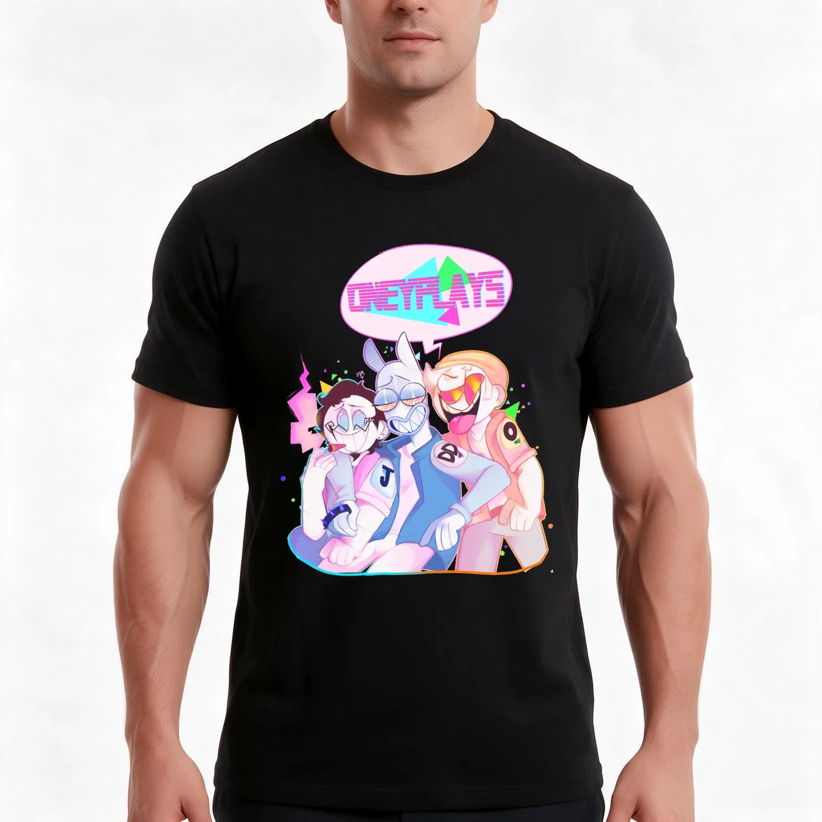 *SHIRT*ONEYPLAYS ! DINGDONG JULIAN AND ONEYNG ! 80'S VAPORWAVE VIBE T-Shirt, Summer Casual Cotton Tee, Oversized Streetwear Tops