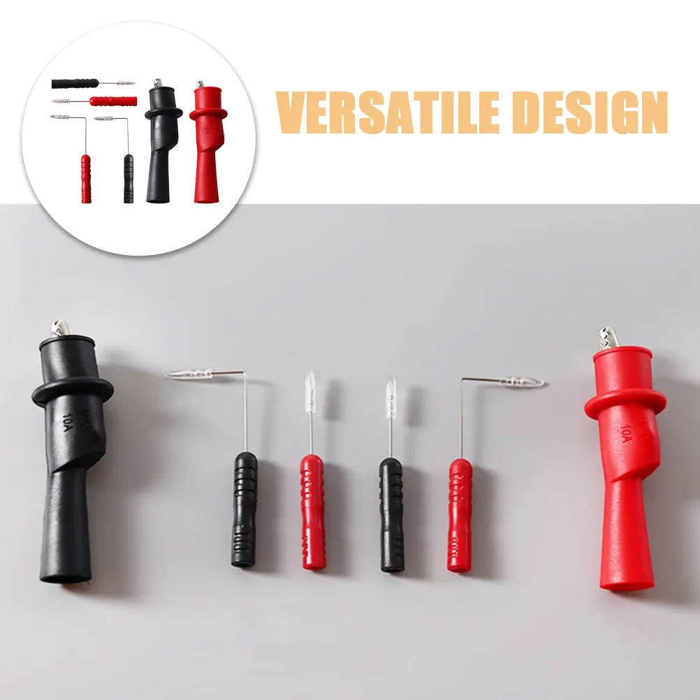 

1Set Test Probe Clip Kit Multimeter Leads Steel Rubber Durable Automotive Wire Piercing Insulation Piercing Puncture Probe Tool