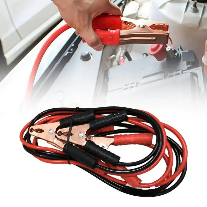 1.5m 500A Car Battery Jump Cable Boosters Cable Line Emer​gency Jump Starters Leads Van Trunks SUV Double-Ended with Clamps Clip