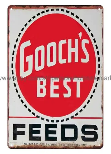 Gooch's Best Feed metal tin sign wall art lodge cafes living room