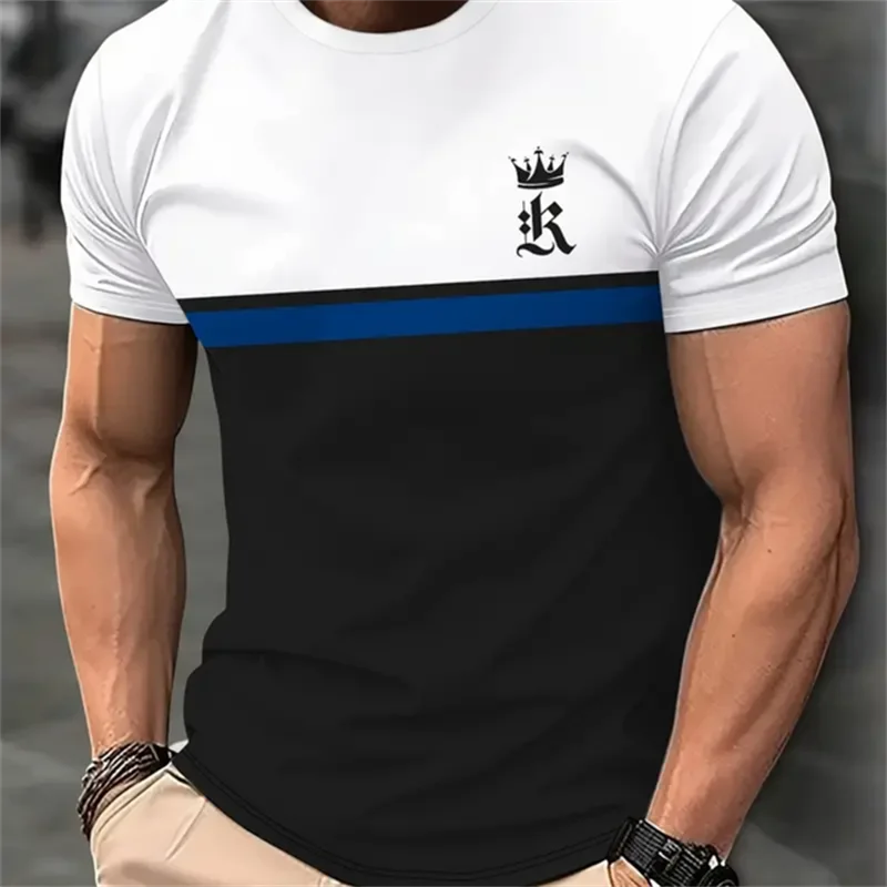 Nadruk w litery T-Shirt dla mężczyzn Fitness sport męska koszulka Casual sport Trend T-Shirt Street Hip-Hop luźny krótki rękaw Top