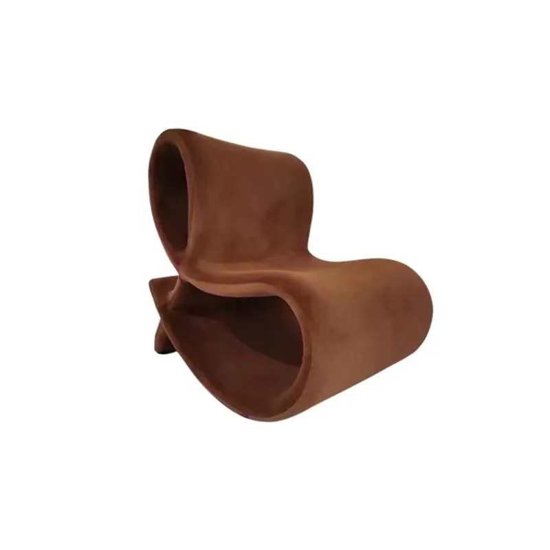 Backrest FRP special-shaped bending chair model room living room single sofa chair