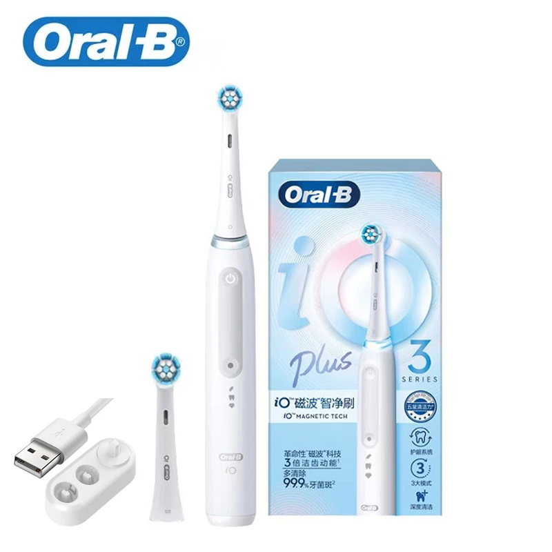 Oral B iO 3 cepillo de dientes eléctrico sónico para adultos, 3 modos de blanqueamiento y limpieza, cabezal reemplazable