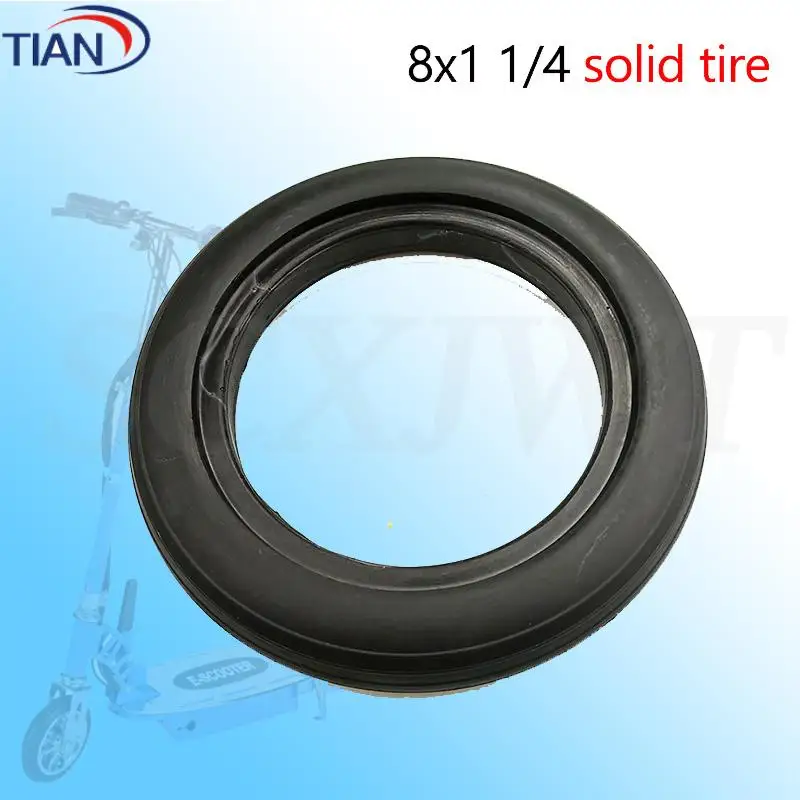 Suitable for A-Type Bicycle Folding Electric Scooter Accessories, 8x1 1/4 Solid Tire