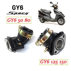 Universal GY6 Carburetor Intake Manifold Pipe Moped Scooter ATV Go Kart Engine Part intake For Honda Spacy 125 150 cc