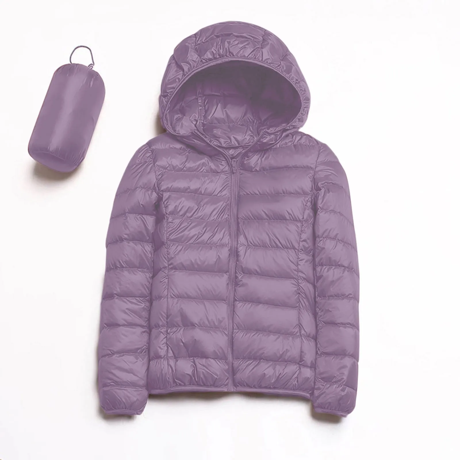 

New Autumn Winter Women Ultralight Thin Slim Down Jacket White Duck Down Hooded Jackets Outerwear Female Portable Coat