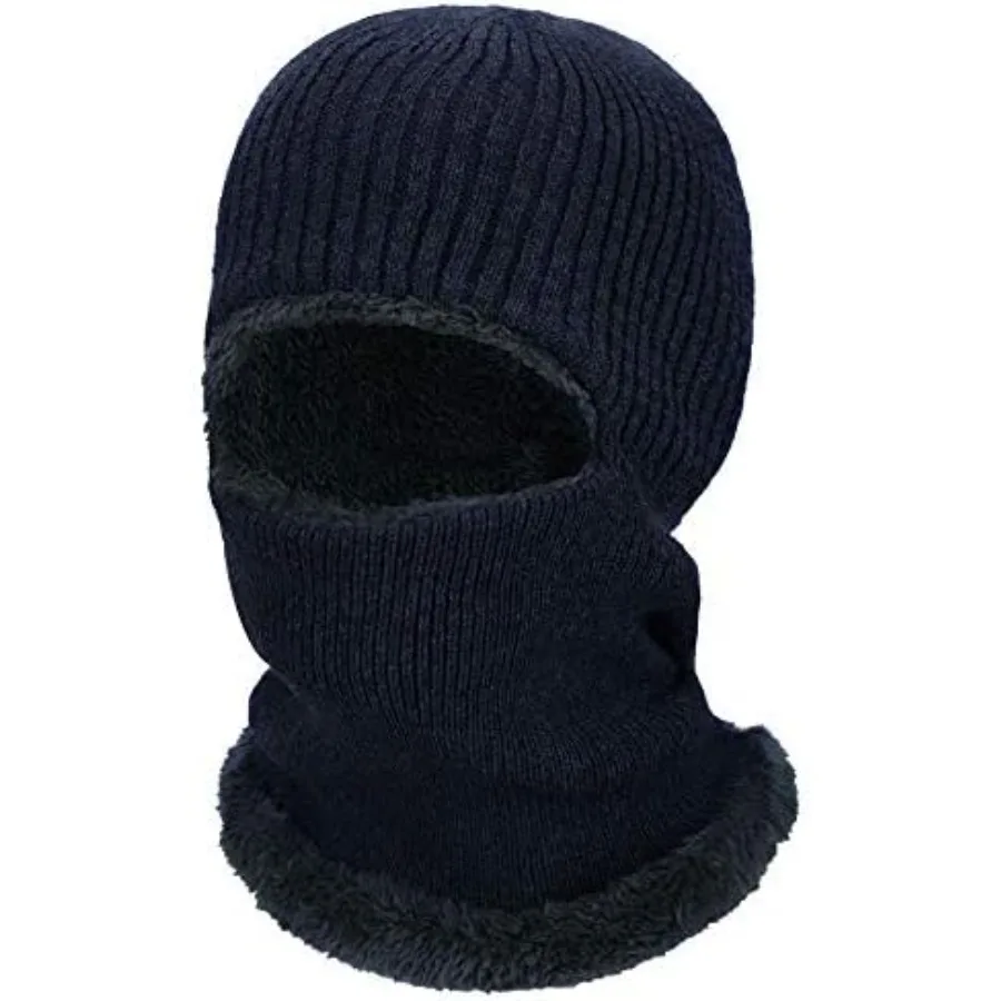 

Balaclava Knitted Warmer Windproof Hat Covering Face for Men Women Fleece Outdoor Sports