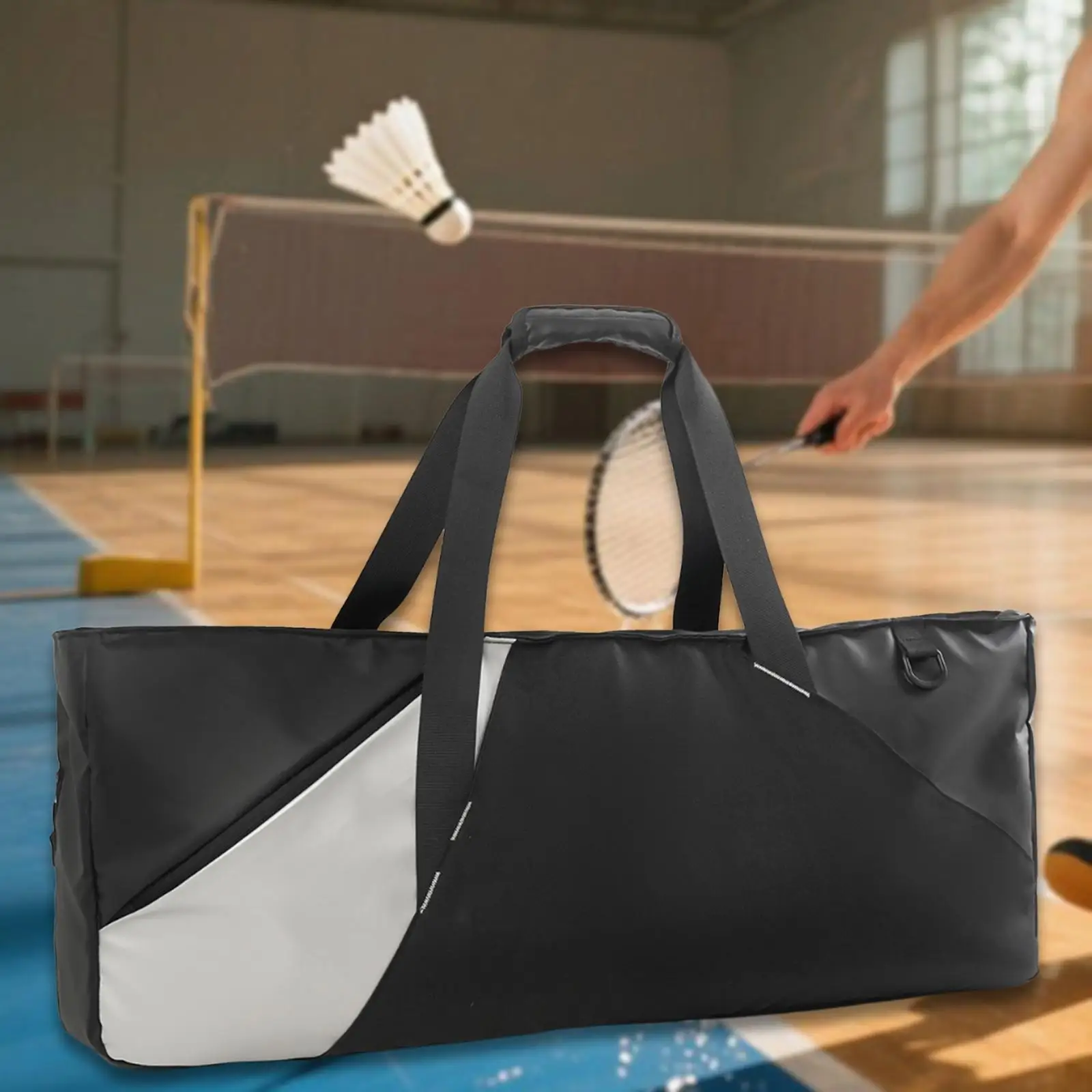 

Сумка для бадминтонных ракеток, отделение для обуви, место для хранения ракеток и одежды, водонепроницаемая.