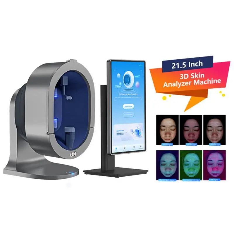 2025 نماذج جديدة AI المهنية الوجه AI ثلاثية الأبعاد كاشف الجلد تشخيص جهاز تحليل مسح الوجه
