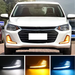 Bombilla delantera LED para Chevrolet Cavalier, Luz antiniebla para coche, DRL Onix, accesorios para Chevrolet, luces de circulación diurna, señal de giro, 2020-2022