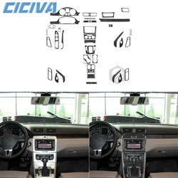 For Volkswagen Passat B6 2006-2011 Carbon Fiber Instrument center vents Shift lift panel Car inside Trim Accessories Sticker