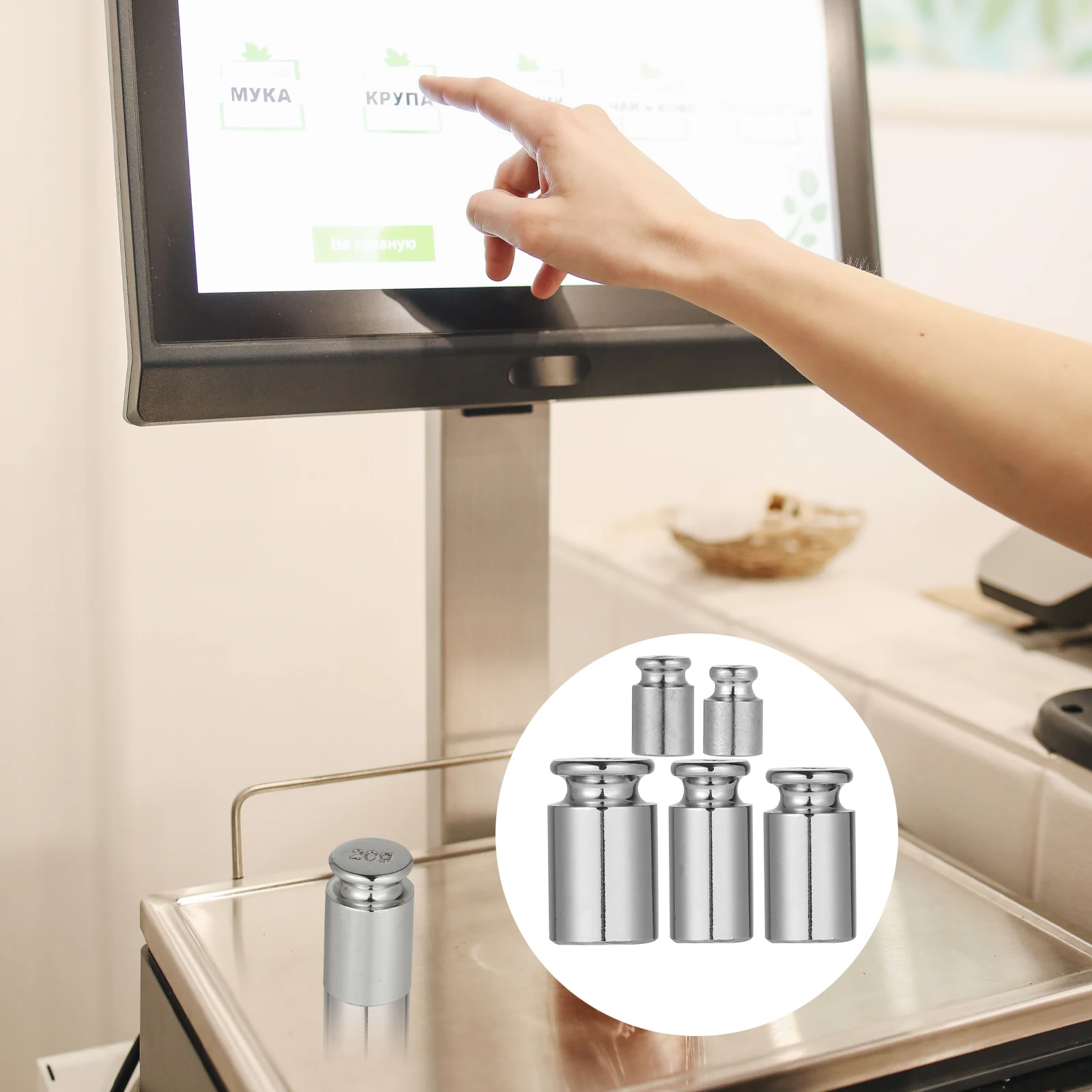 

Digital Scale Calibration Weights Set Steel Hard Plated Chromium Finish Wear Resistant Gram Scale Weight Kit for Balance