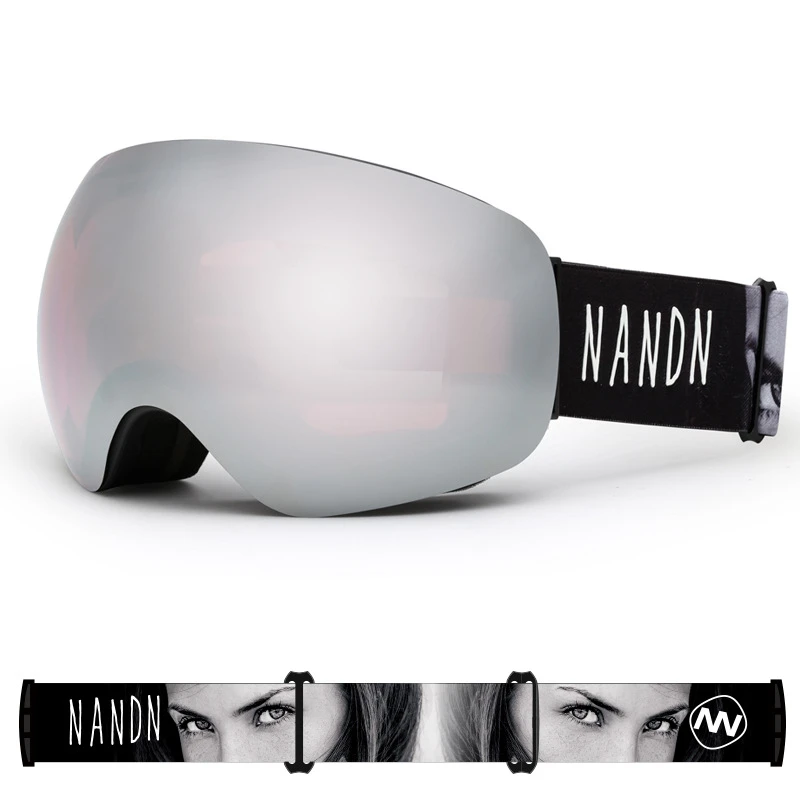 

Профессиональные мужские женские мужские лыжные очки с 2 двойными линзами противотуманные большие сферические лыжные очки для снега