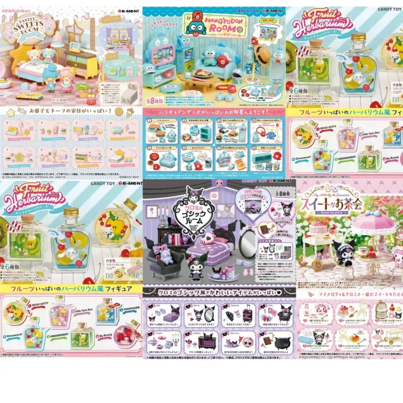 

New Original Sanrio Re-Ment My Melody'Room Kuromi Room Action Figures Collectible Model Cute Funny Cartoon Birthday Gift Toys