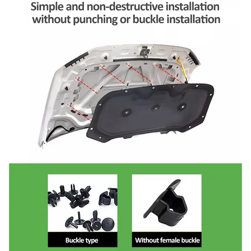 Car Hood Insulation Pad for Toyota Land Cruiser Amazon J100 1998~2007 Engine Cover Liner Cotton Soundproof Heat Mat Accessories