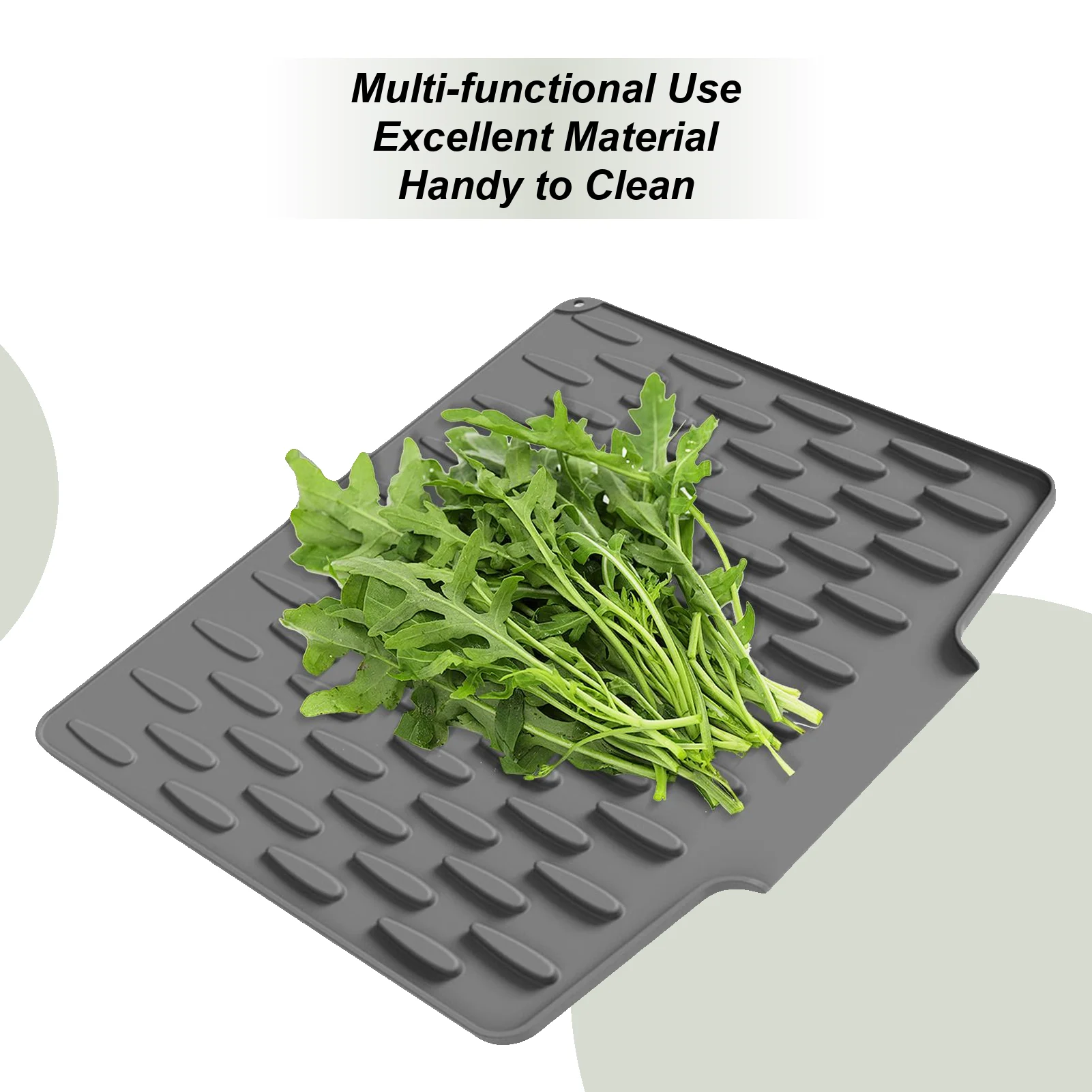 

Silicone Dish Drying Mat Drainage Pad Silicone Non-Slip Foldable Protector Drying Mat For Kitchen Counter Dishwashing Cooking