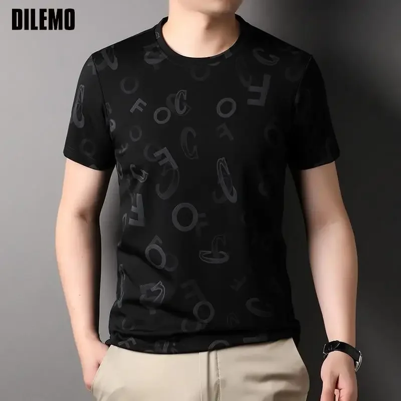 

Top Quality New Summer Brand Tops Designer Trendy Fashion Tshirt For Men Plain With Letters Short Sleeve Casual Clothes Men