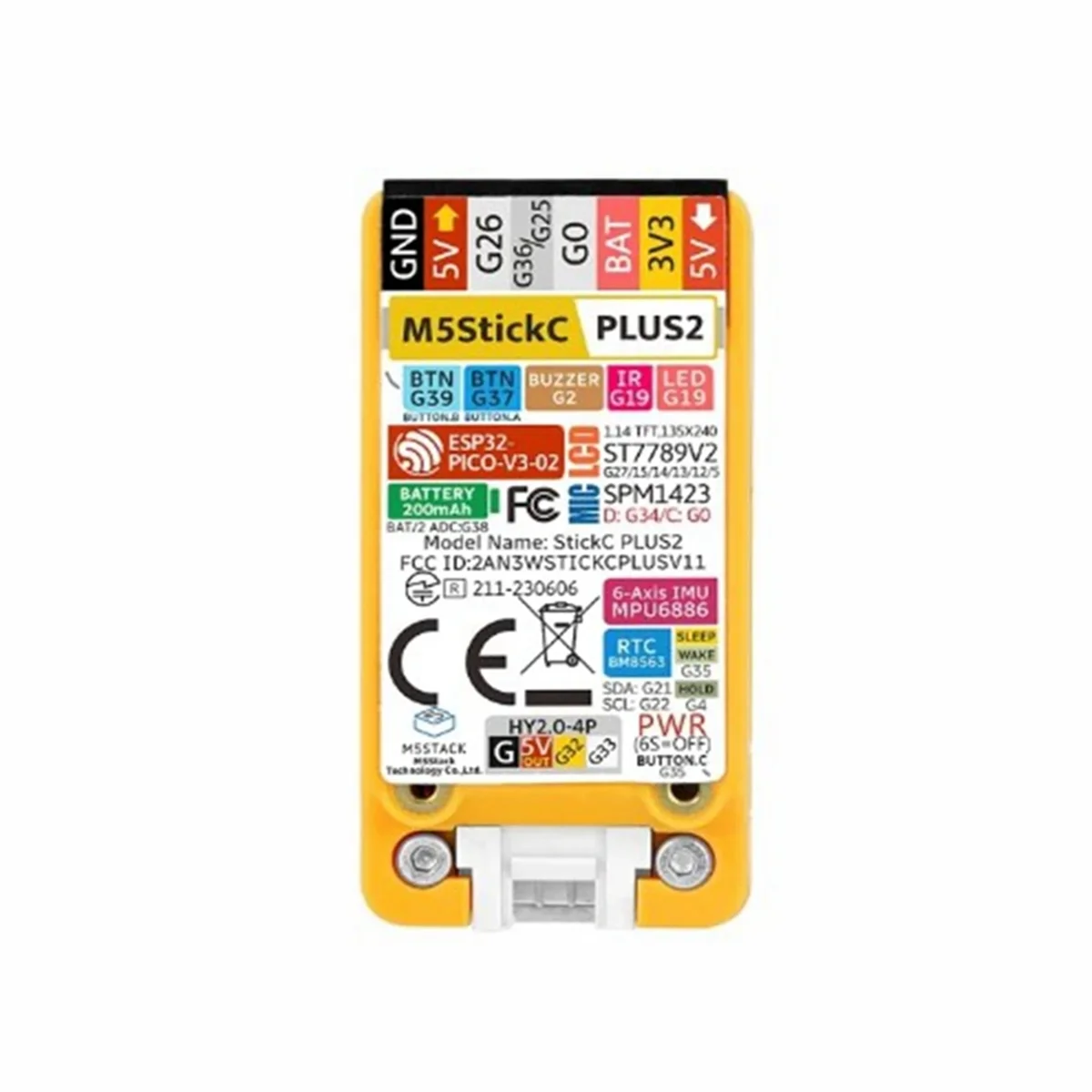 

Y01AStickC PLUS2 ESP32 Mini IoT Development Board ESP32-PICO-V3-02 Graphical Programming Suite IoT