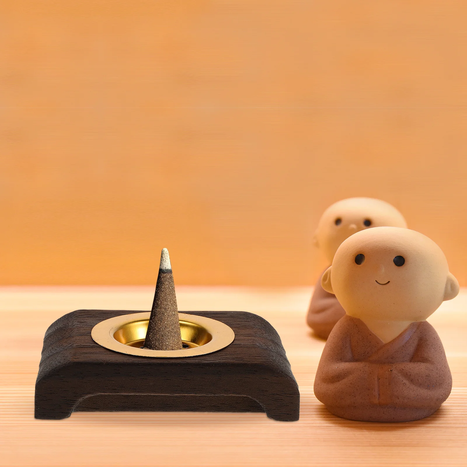 

Wooden Incense Burner Charcoal Cone Holder Minimalist Design Versatile Placement Compact Size for Living Room Bedroom Meditation