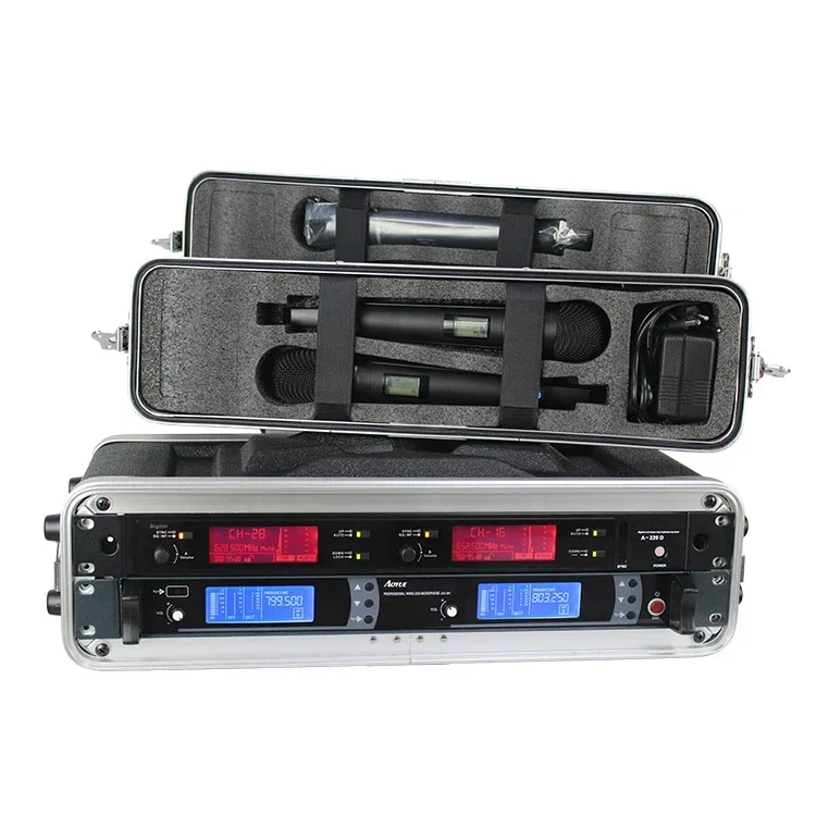 Professional microphone for 2U 3U 4U flight case for microphone power amplifier dj mixer digital processor