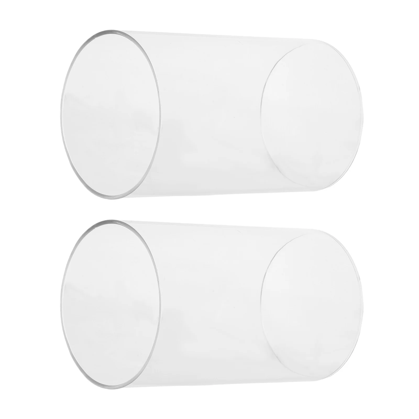 

2Pcs Transparent Glass Cloche Cover Decorative Dome for Household Holder Warm Atmosphere Dining Table Home Supply