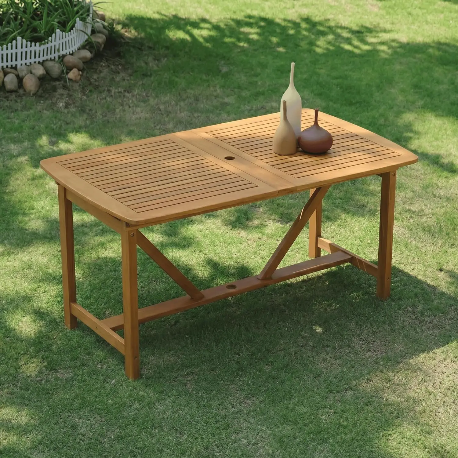 Extendable Outdoor Dining Table, 63
