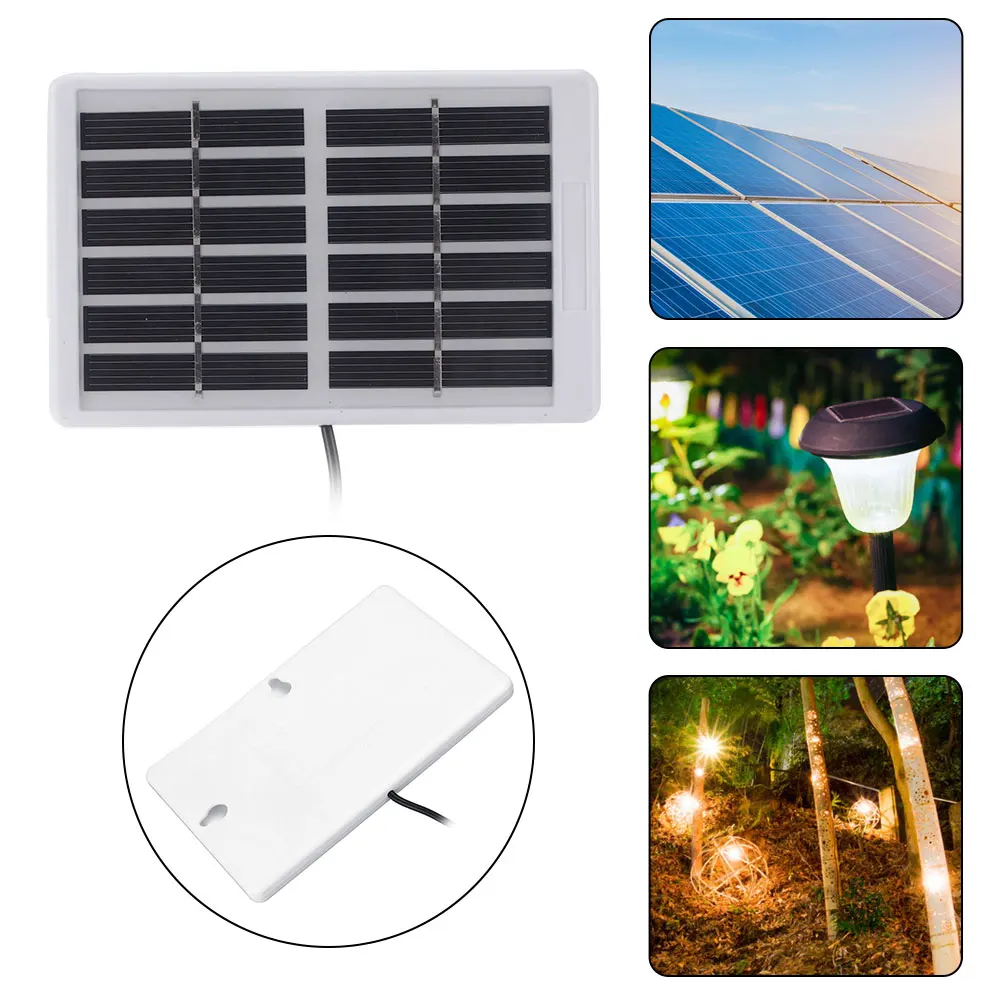 Solar Panel 6V 1.2W DC Port Portable Polycrystalline Silicon for Street Lamps Camera for Cell Phone Power Bank Battery Charger