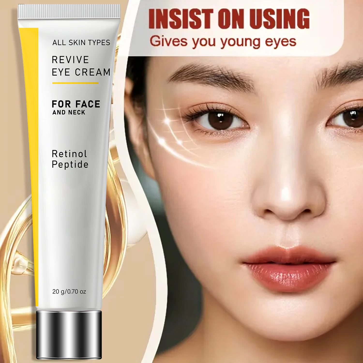 Revive Polypeptide Eye Cream. Retinol Peptide Anti-Aging For