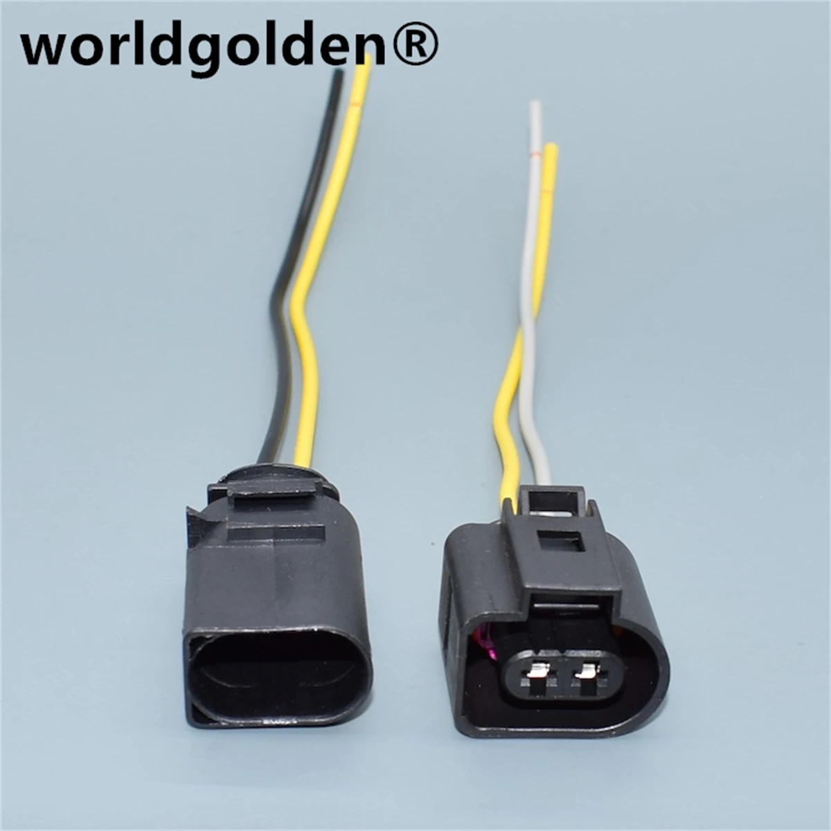 Worldgolden 2 دبوس/طريقة 3.5 مللي متر مختومة أنثى الكهربائية القرن موصل التوصيل ل أودي VW سكودا باسات VAG المجموعة 1J 0973722   1J0 973 72